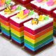 RAINBOW CAKE SLICES