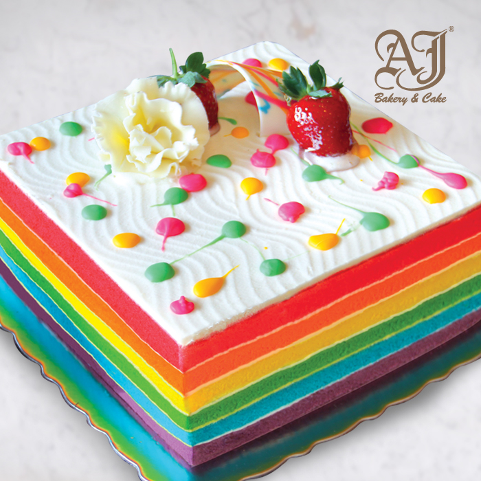 AJ BAKERY & CAKE ONLINE SHOP - AJ Products RAINBOW CAKE 02